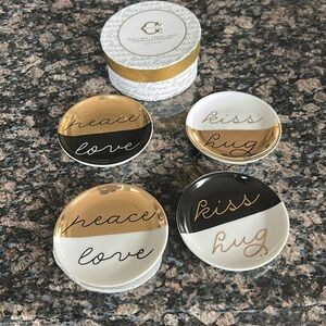 C. Wonder Gold and White Porcelain Coasters